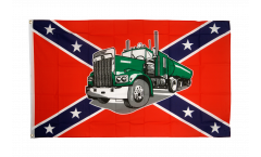 Flagge USA Südstaaten mit Truck