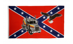 Flagge USA Südstaaten Truck mit Adler