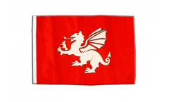 Flagge mit Hohlsaum England weißer Drache