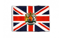 Flagge mit Hohlsaum Großbritannien mit Wappen