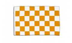 Flagge mit Hohlsaum Karo Gelb-Weiß