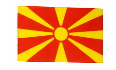 Flagge mit Hohlsaum Nordmazedonien