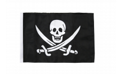 Flagge mit Hohlsaum Pirat mit zwei Schwertern