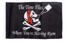 Flagge mit Hohlsaum Pirat The Time Flies When You are Having Rum
