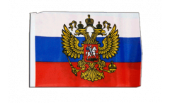 Flagge mit Hohlsaum Russland mit Wappen