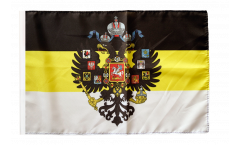 Flagge mit Hohlsaum Russland Romanow mit Wappen 1858-1883