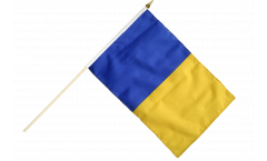 Stockflagge Blau-Gold