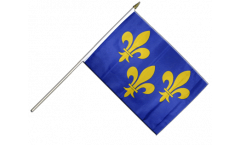Stockflagge Frankreich Ile de France