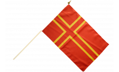 Stockflagge Frankreich Normandie St. Olavs Kreuz