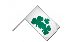 Stockflagge Irland Shamrock