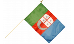 Stockflagge Italien Ligurien