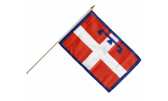 Stockflagge Italien Piemont