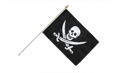 Stockflagge Pirat mit zwei Schwertern