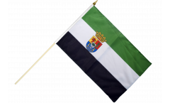 Stockflagge Spanien Extremadura