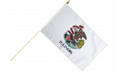 Stockflagge USA Illinois