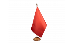 Tischflagge Einfarbig Rot