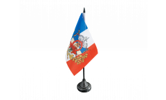 Tischflagge Frankreich mit Wappen