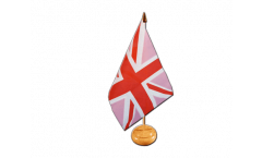 Tischflagge Großbritannien Union Jack Pink