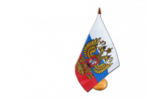 Tischflagge Russland mit Wappen