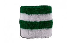 Schweißband Streifen grün weiß - 7 x 8 cm