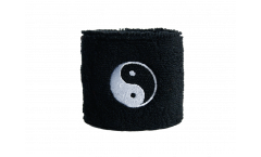 Schweißband Ying und Yang schwarz - 7 x 8 cm
