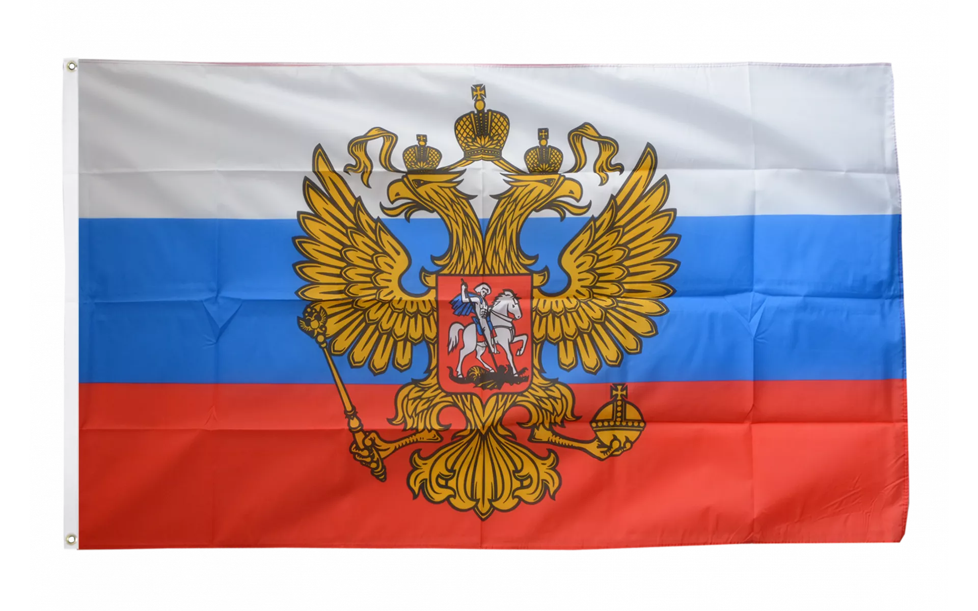 Flagge  Fahne Russland mit Wappen günstig kaufen 